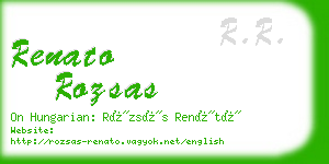 renato rozsas business card